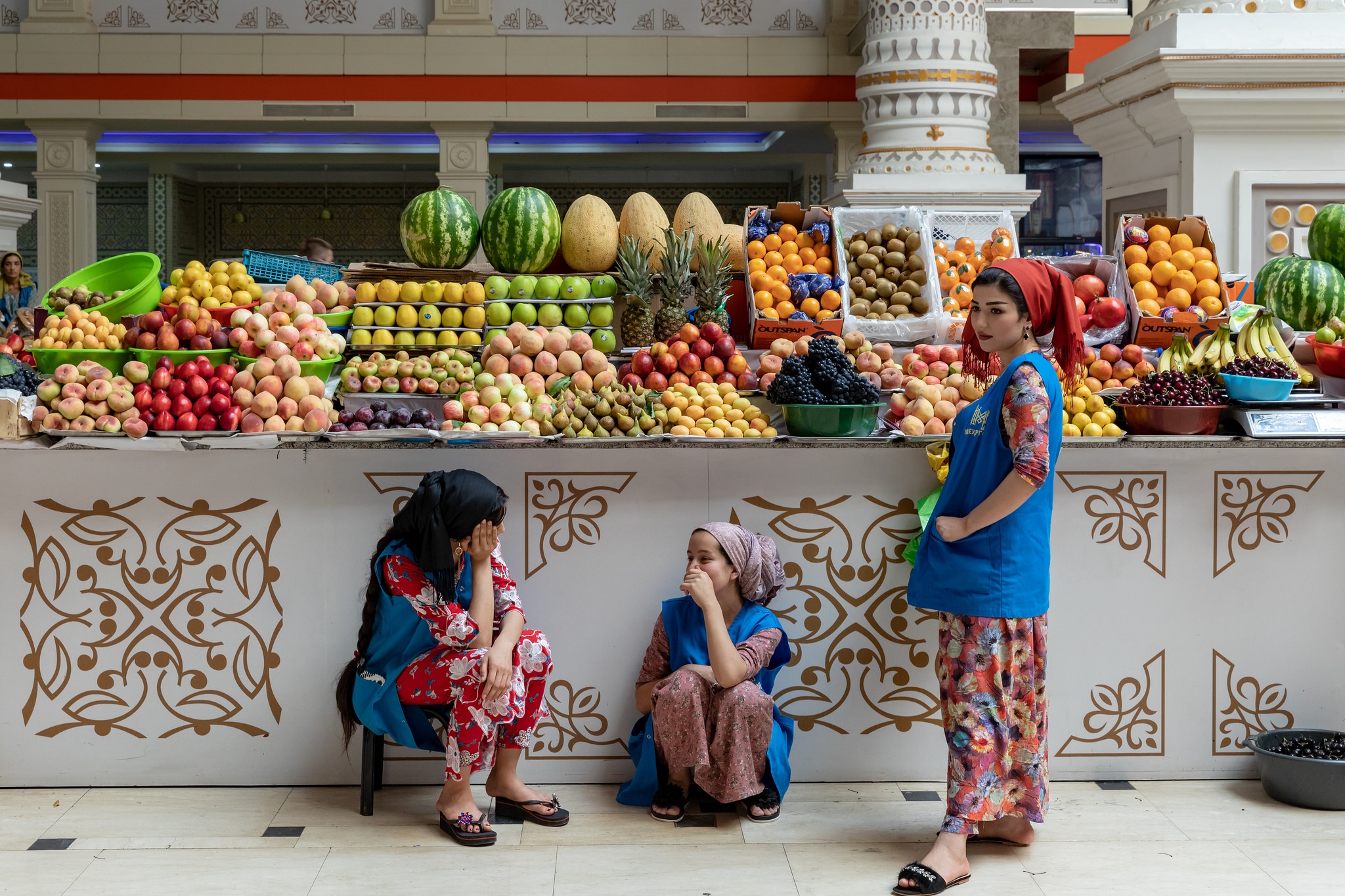 Marché de Mehrgon Bazar Douchanbé Tadjikistan