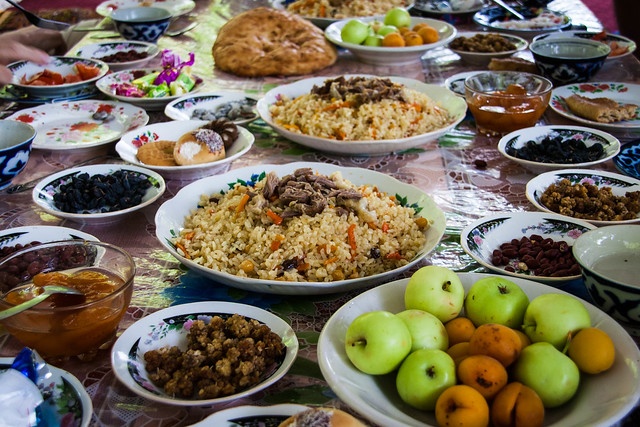 Plov Ouzbékistan Nourriture Table