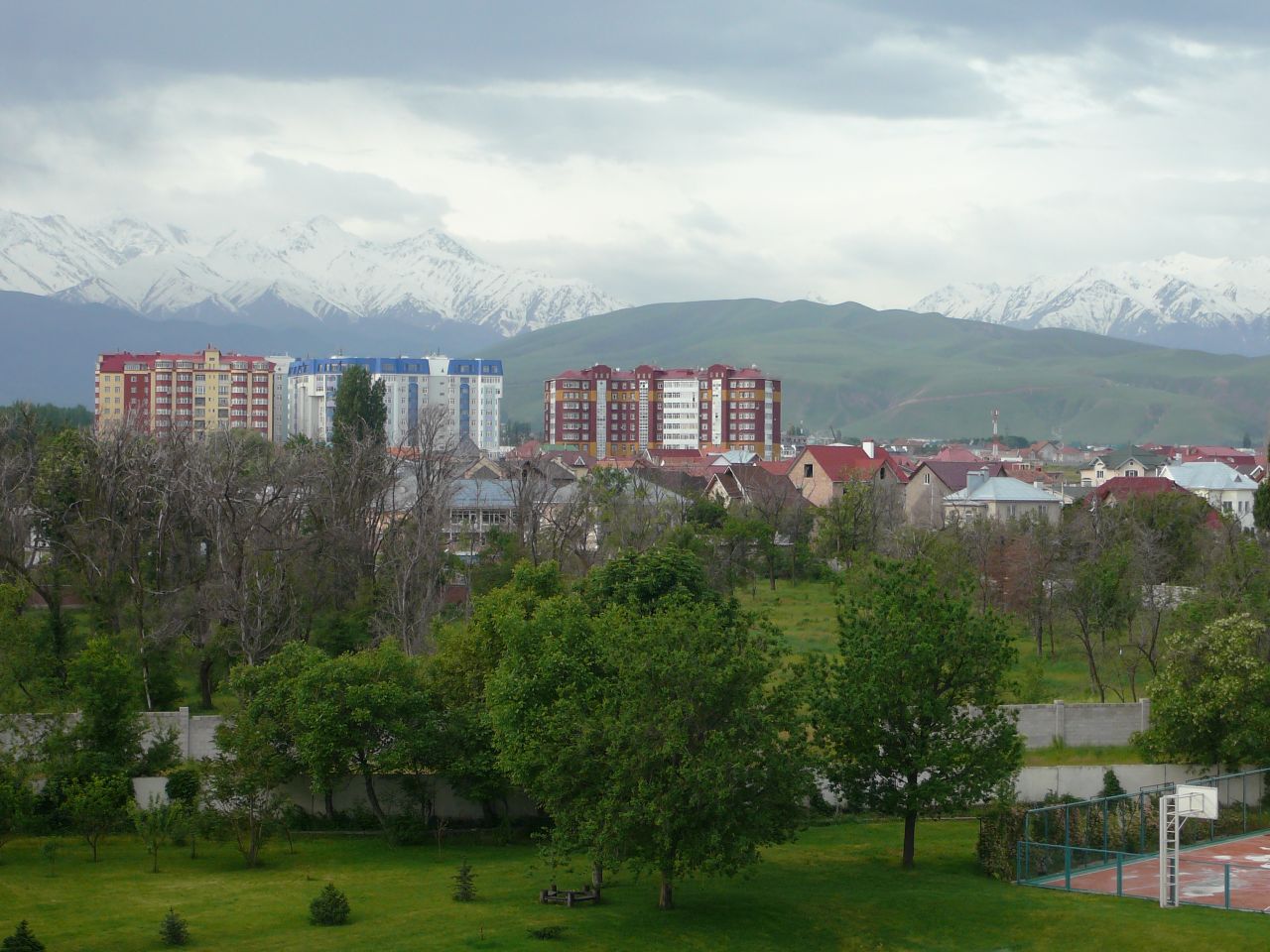 Vue Bichkek Kirghizstan Capitale Ville Montagnes