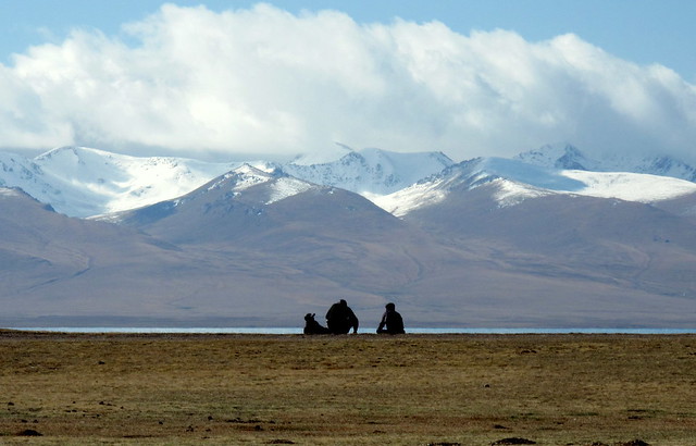 A trois au bord du lac