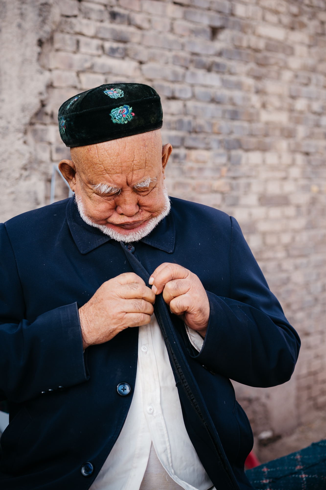 Kachgar région ouïghoure xinjiang vieil homme chapeau