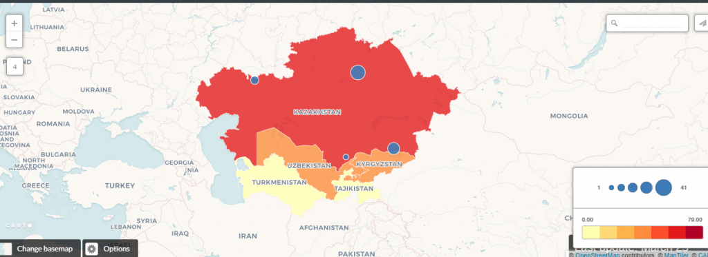 Coronavirus Covid-19 Asie centrale Kirghizstan Kazakhstan Ouzbékistan Tadjikistan Turkménistan