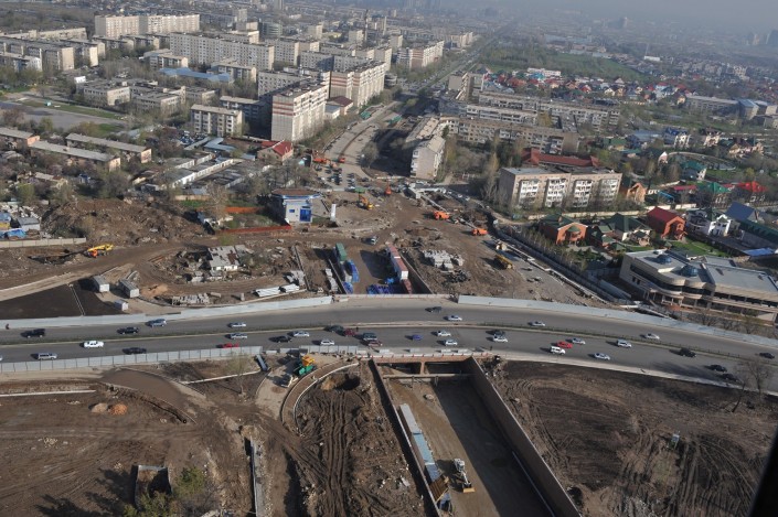 Avenue Jaroov Al-Farabi Almaty Kazakhstan Années 2000 Photos Passé