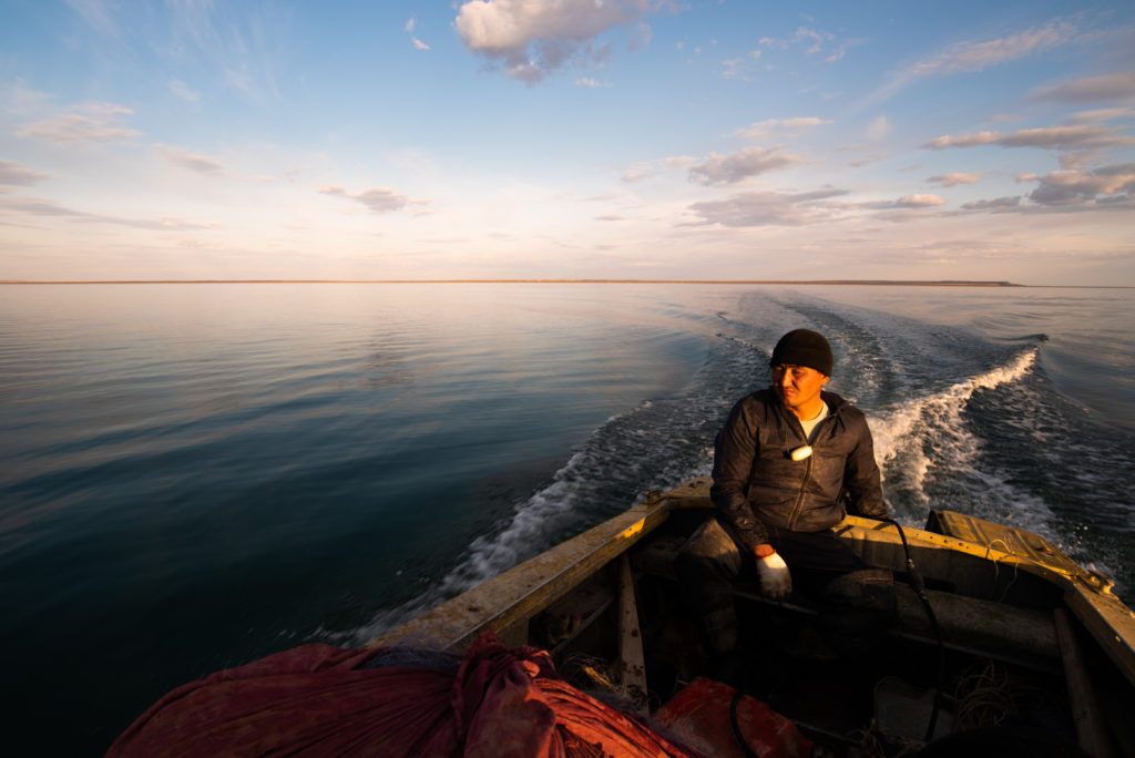 Aralsk mer d'Aral Kazakhstan Environnement Disparition Tastubek Pêcheur