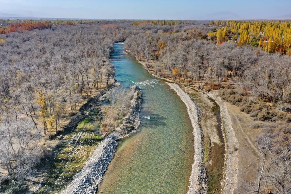 Rivière Talas Kazakhstan Kirghizstan Environnement