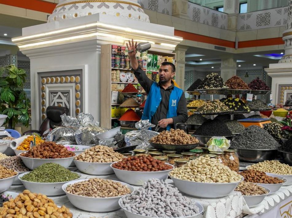 Tadjikistan Marché Pistaches