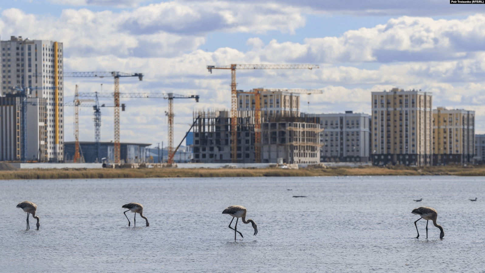 Lac Taldykov Nur-Sultan Kazakhstan Environnement Travaux