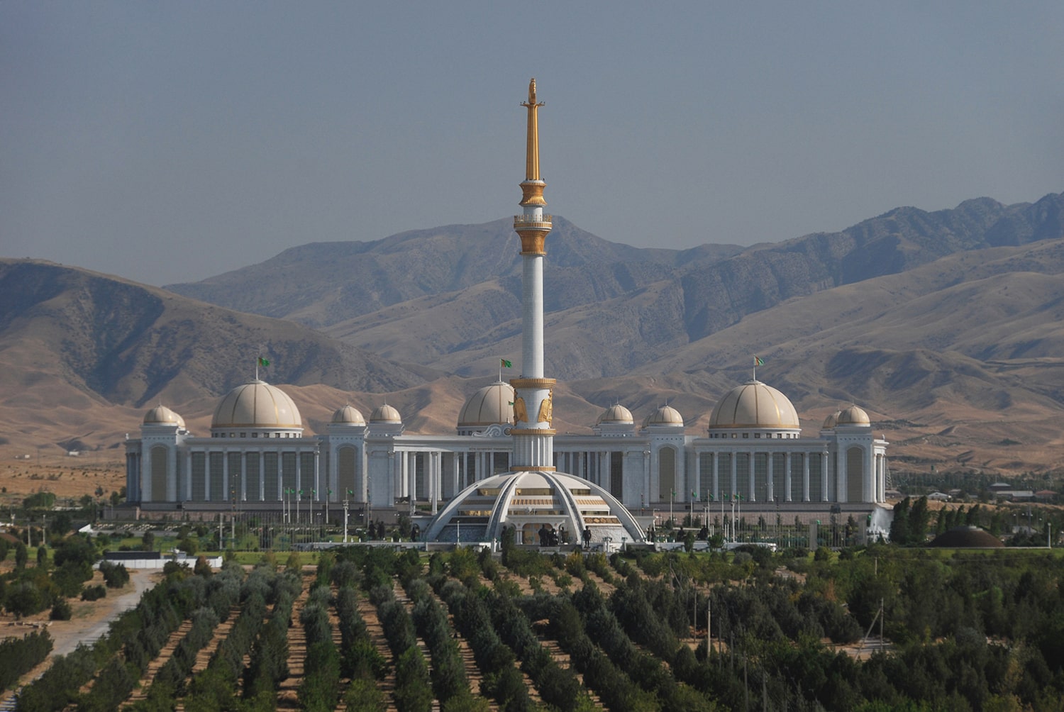 Marbre, Turkménistan, Achgabat, Centre de l'indépendance, Photo du jour