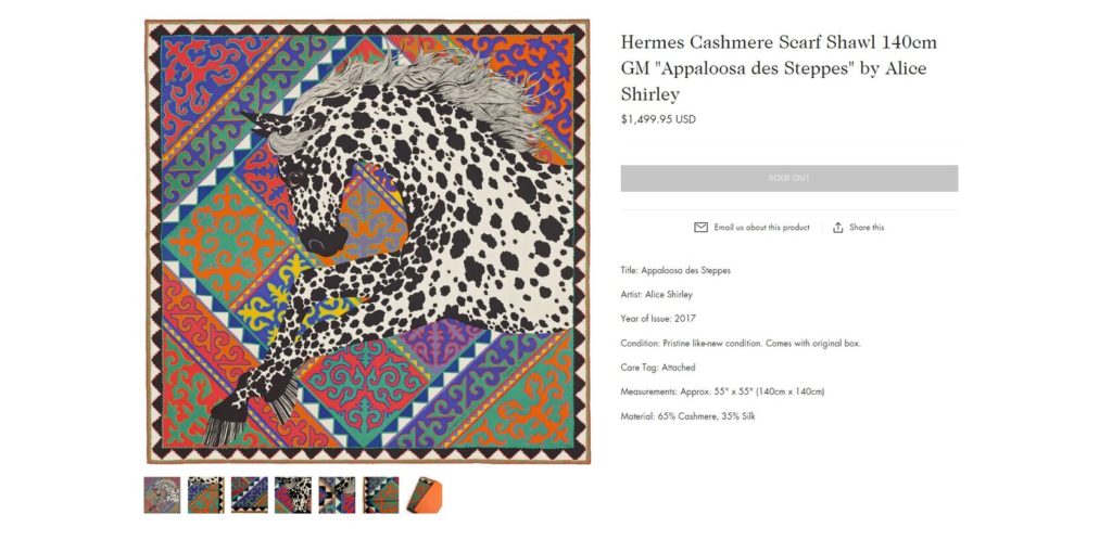 Hermès foulard chyrdak motifs kirghiz cheval