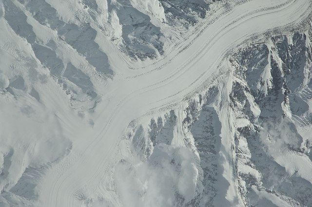 Tadjikistan Vu du ciel Glacier