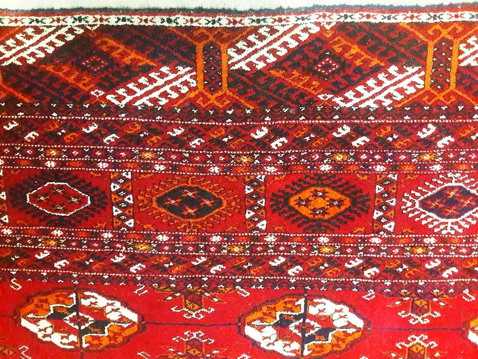 Turkménistan Turkmène Tapis Téké Décors Motifs