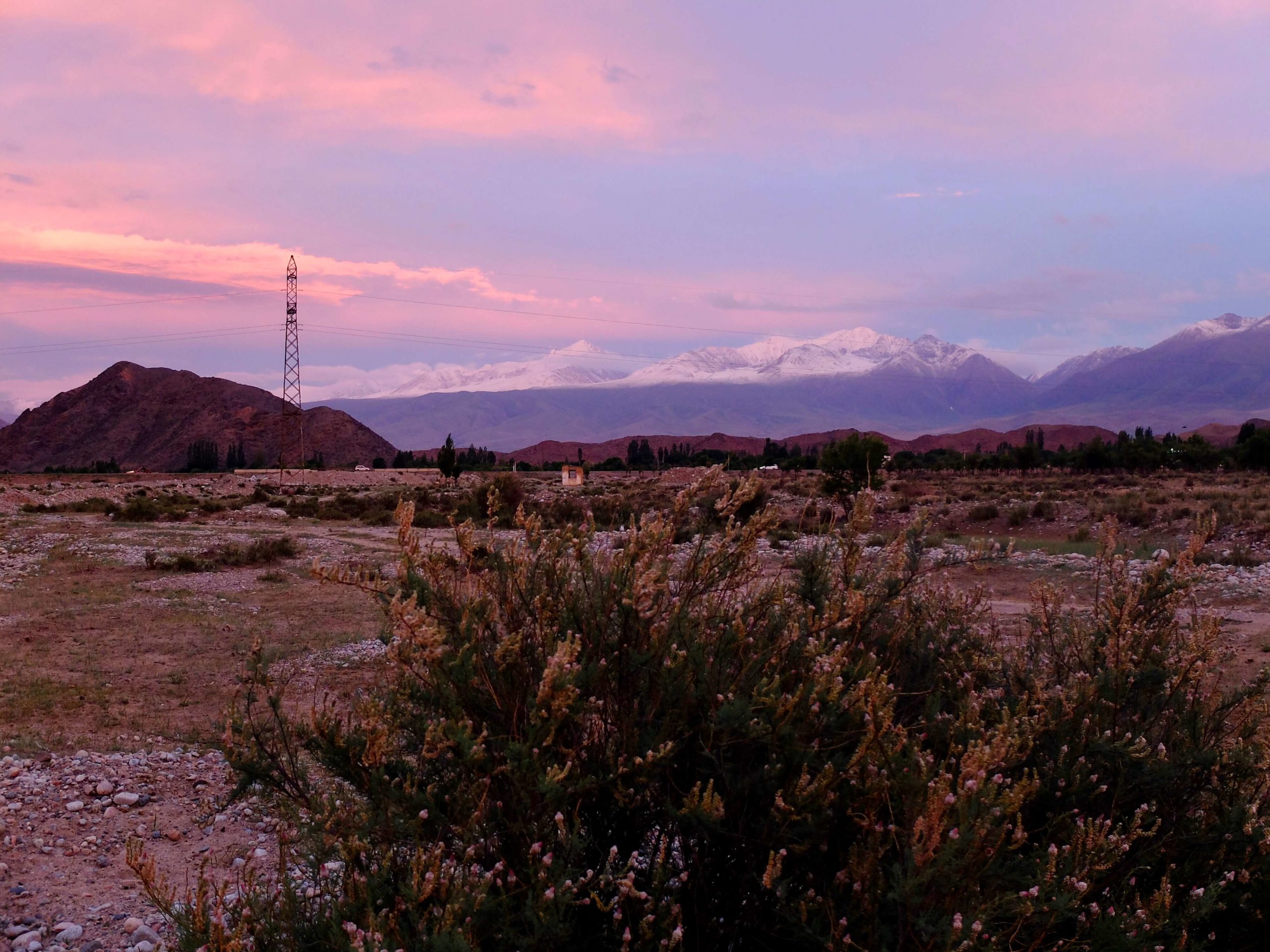 Coucher de soleil Kotchkor Kirghizstan sunset