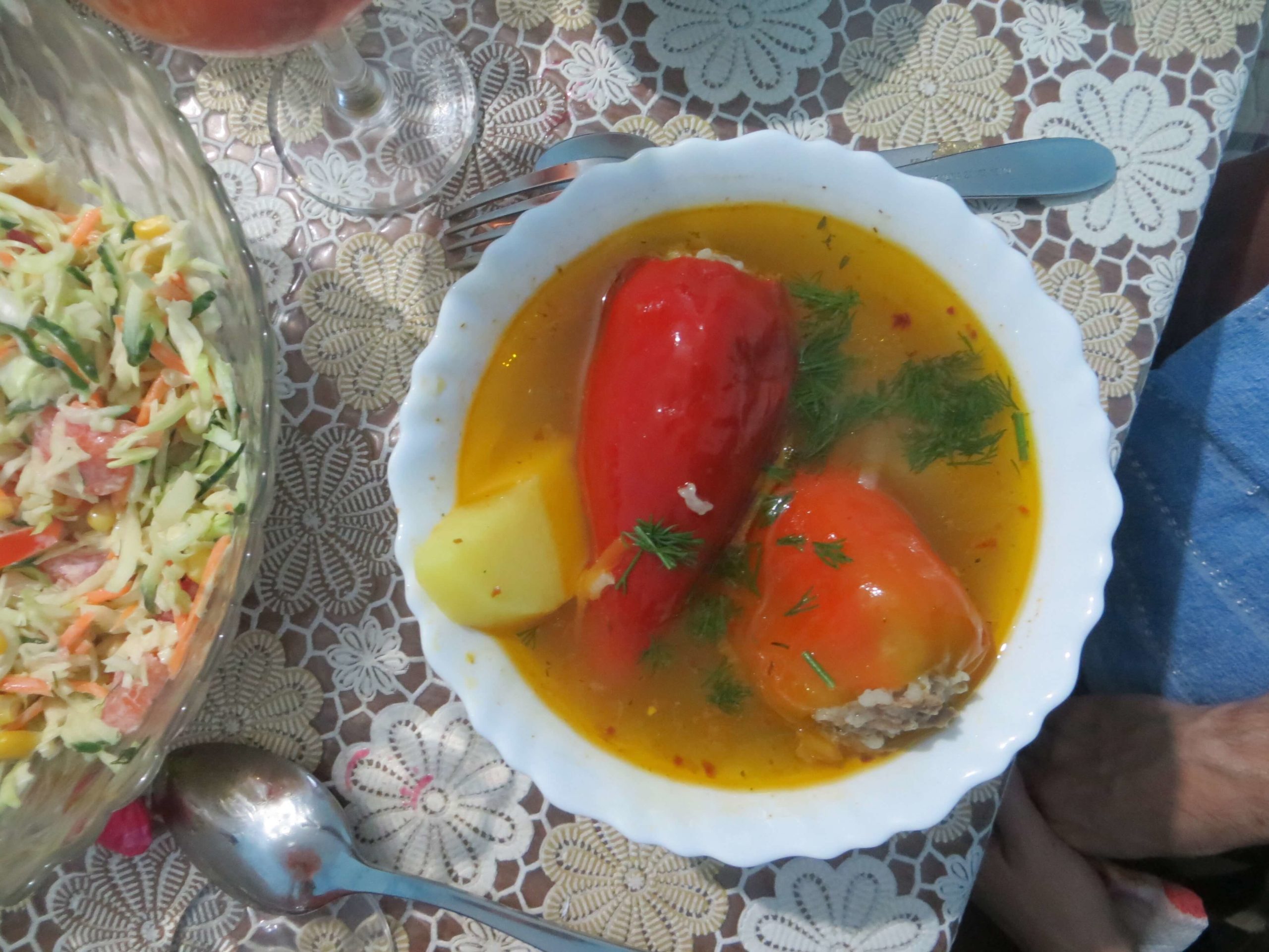 Kazakhstan meal bell pepper