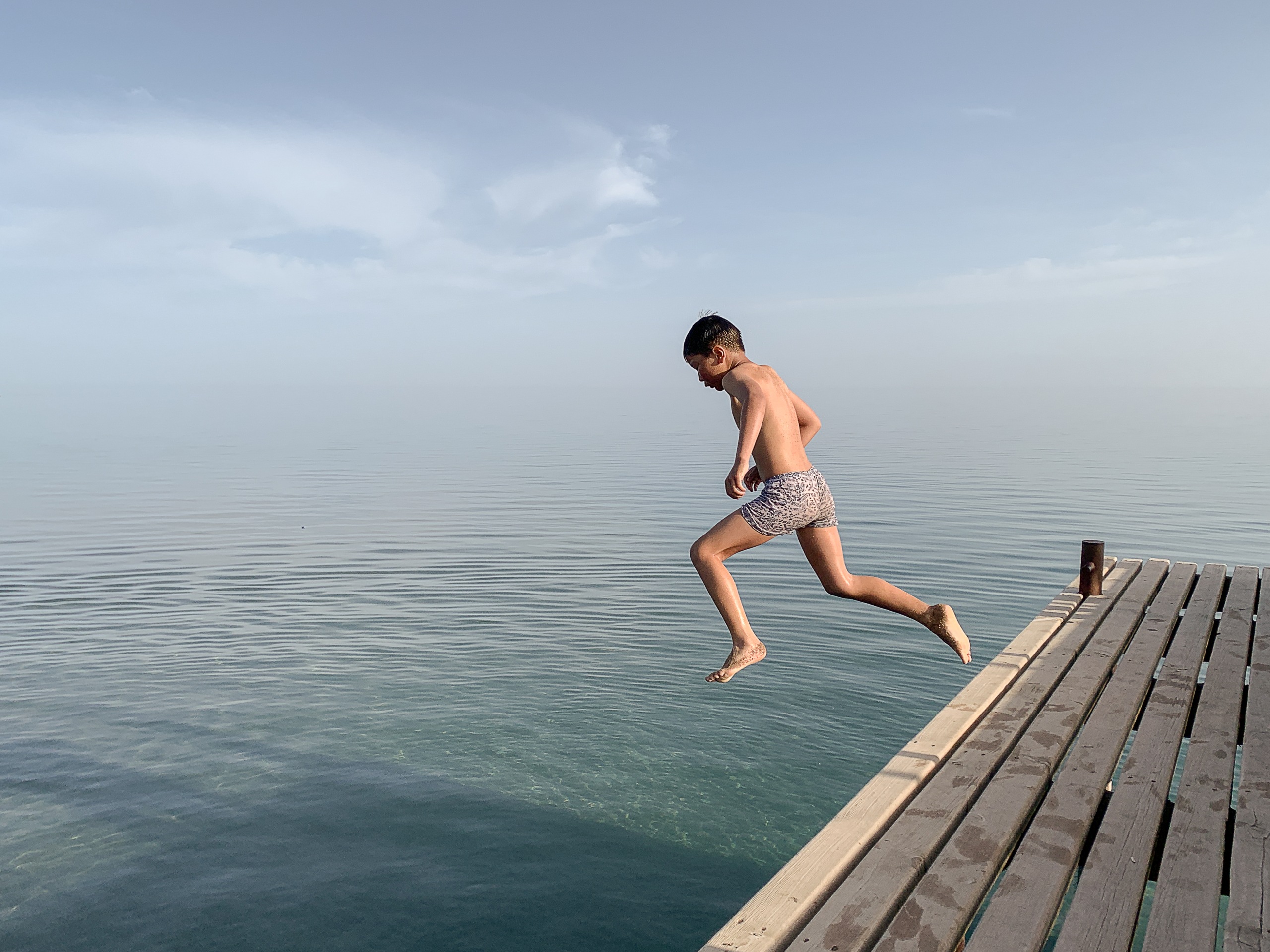 Saut dans le lac Issyk-Kul - Grégoire Chesnot