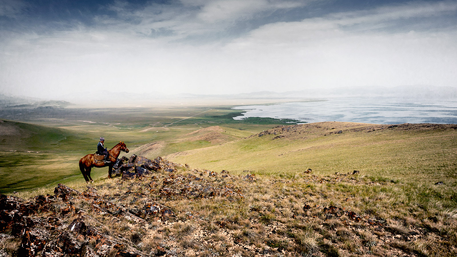 Lac Son Koul - berger kirghize