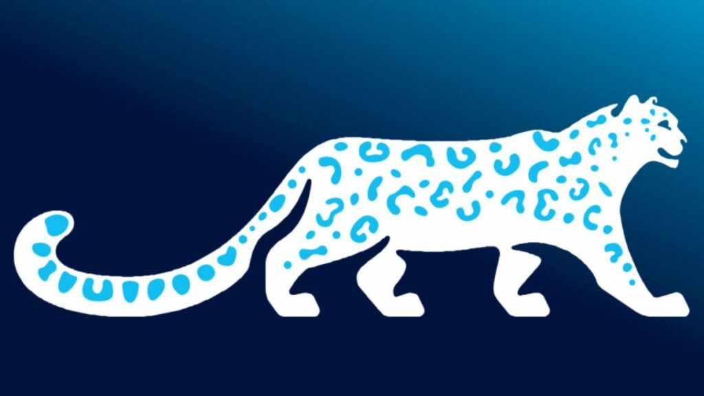 Logo officiel du léopard des neiges, adopté par le Kirghizstan.