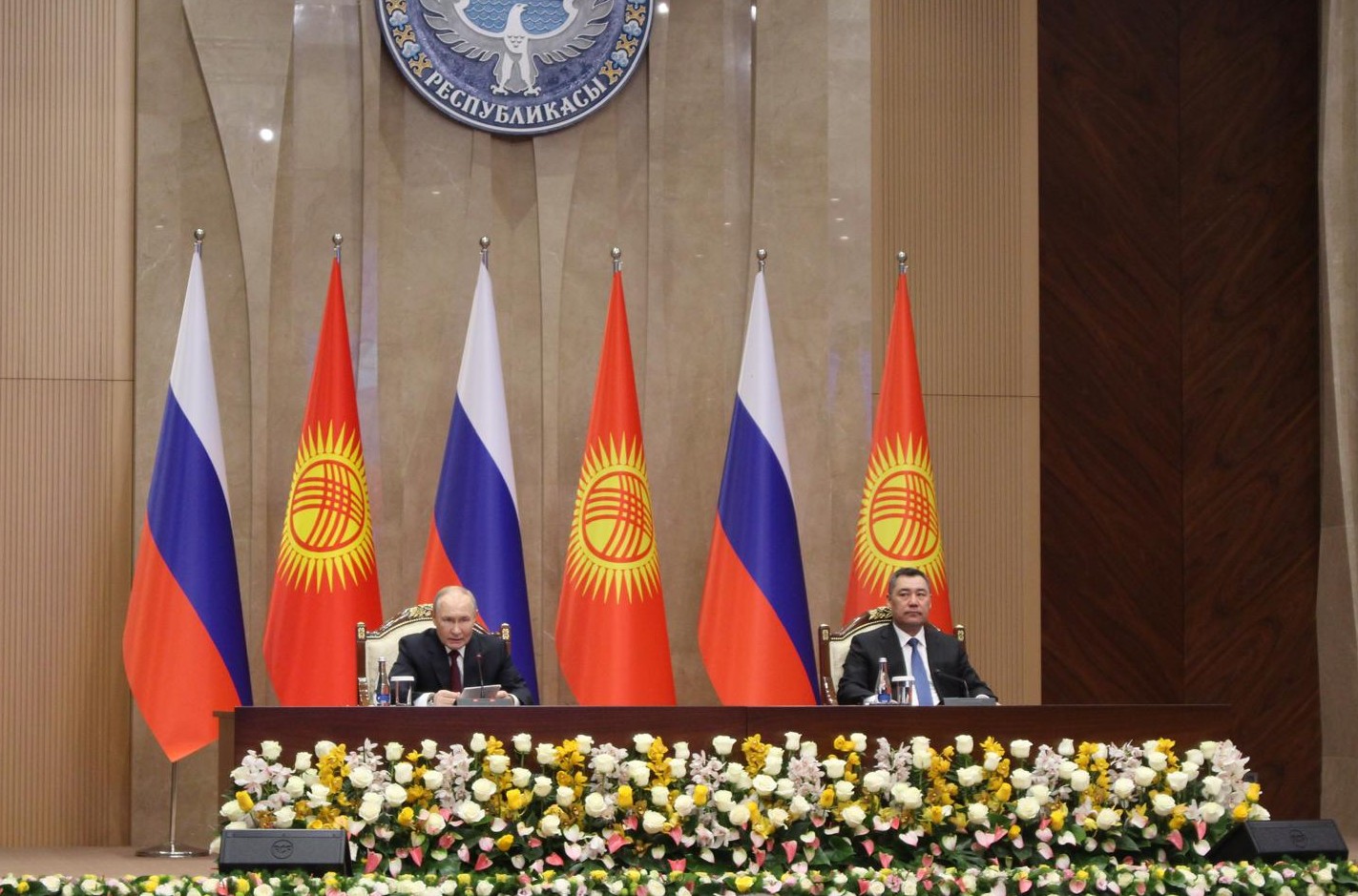 Vladimir Poutine était en visite d'Etat au Kirghizstan les 25 et 26 novembre 2025. Crédits : Joe Luc Barnes