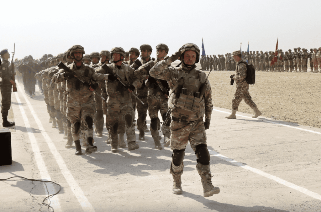 Cérémonie de clôture de l’exercice conjoint de l’Organisation du Traité de Sécurité Collective (OTSC) « Rubezh-2024 ». Crédit : OTSC