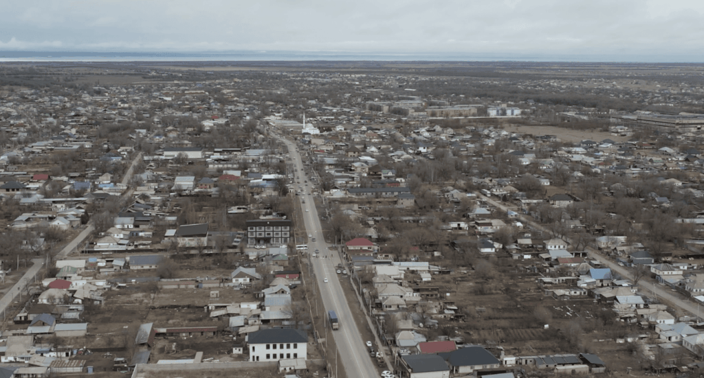Vue sur la ville d'Alatau, situé près d'Almaty dans le sud du Kazakhstan.