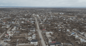 Vue sur la ville d'Alatau, situé près d'Almaty dans le sud du Kazakhstan.