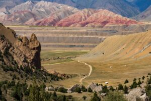 La vallée d'Alaï au Sud du Kirghizstan