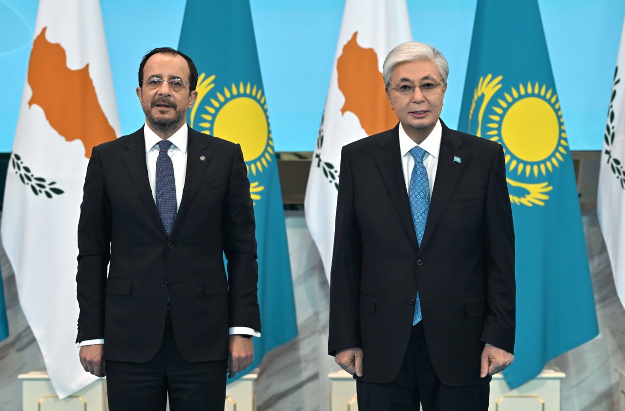Le président chypriote Nikos Christodoulides en visite officielle à Astana. Crédit : Akorda