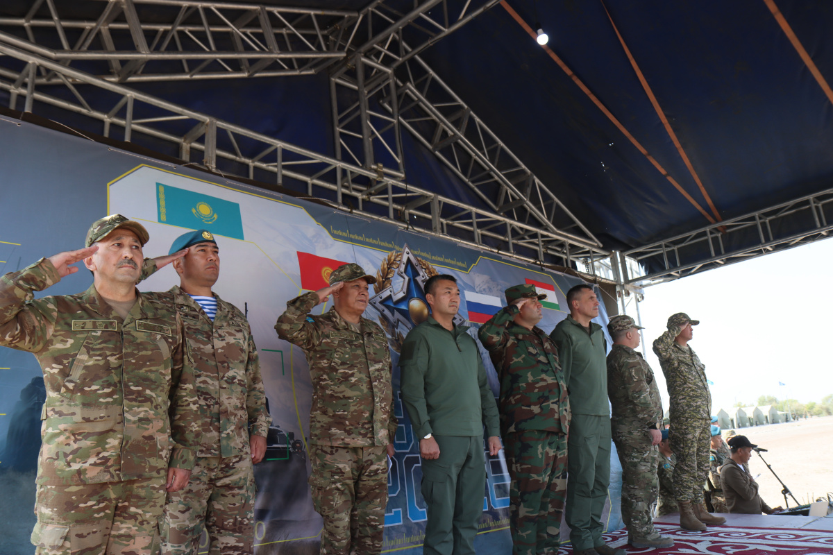 Des représentants des forces armées des États membres de l'OTSC lors des exercices Frontier-2026 organisés au Kazakhstan en septembre 2026. Photo: Ministère de la Défense de la République du Kazakhstan.