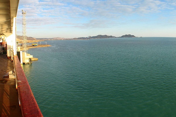 La mer Caspienne depuis le Turkménistan